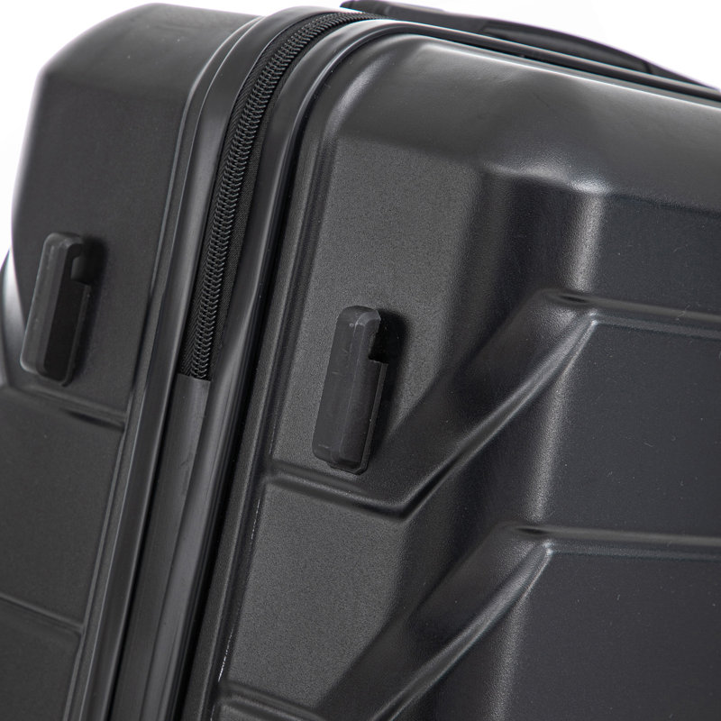 20 "/ 24" / 28 "3 pièces / ensemble en valise à roulettes en ABS, couleur assortie, avec serrure à combinaison (noir)