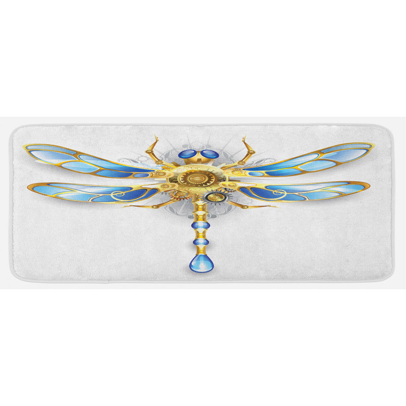 Tapis de cuisine libellule