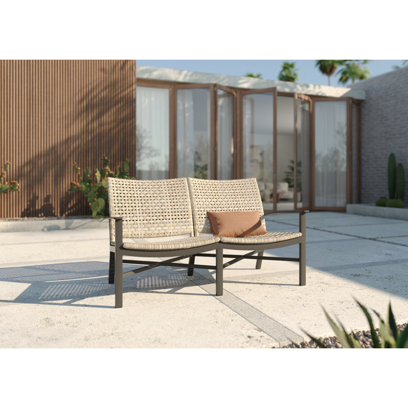 Jasper 59.25'' Wide Wicker Loveseat