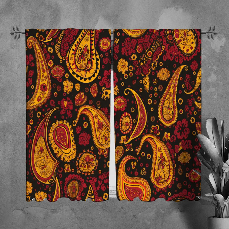 Ensemble de rideaux en polyester 2 pièces Khazir, L 20 po x L 82 po