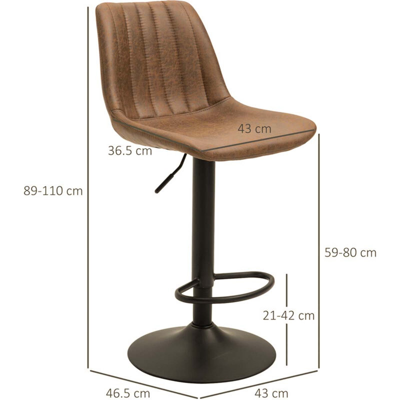 Conary Swivel Adjustable Height Counter Stool with Metal Frame
