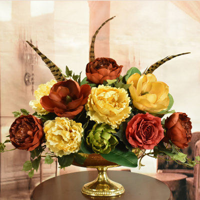 Faux Silk Arrangement in Vase