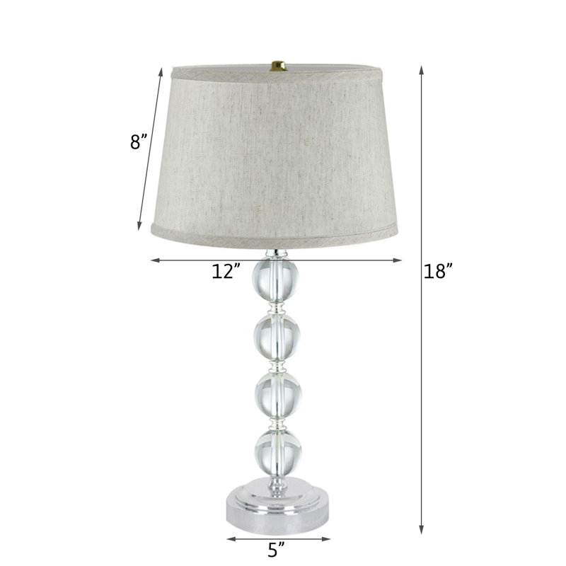 Lampe de table en verre, Crème