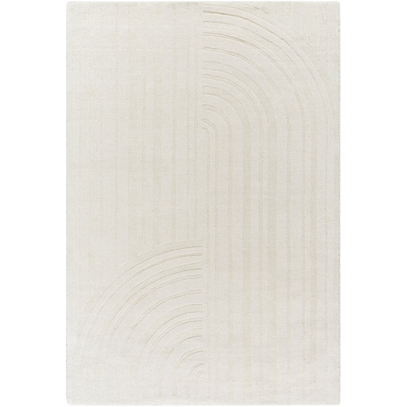 Tapis rectangulaire en laine Carsen avec envers antidérapant, Rectangle 8 pi x 10 pi