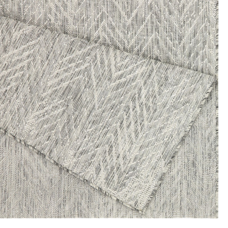 Silver Area Rug 5ft. 3in. X 7ft. - Sunshine Gchar2012, Polypropylene , Stain , For Indoor, Outdoor, Home Magnetism Aesthetics