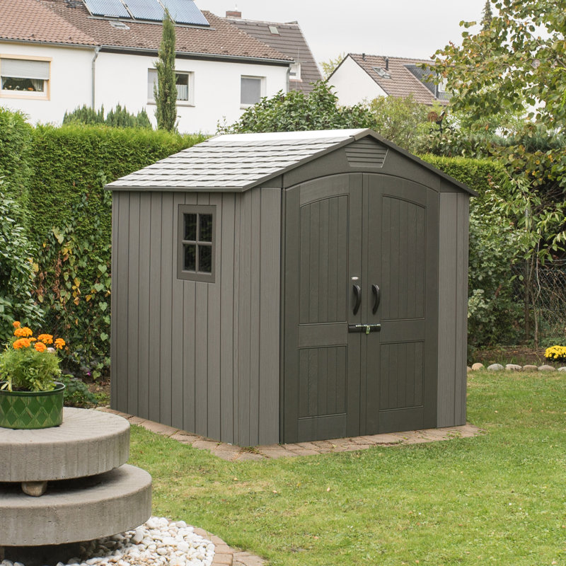 7 ft. W x 7 ft. D Apex Plastic Shed
