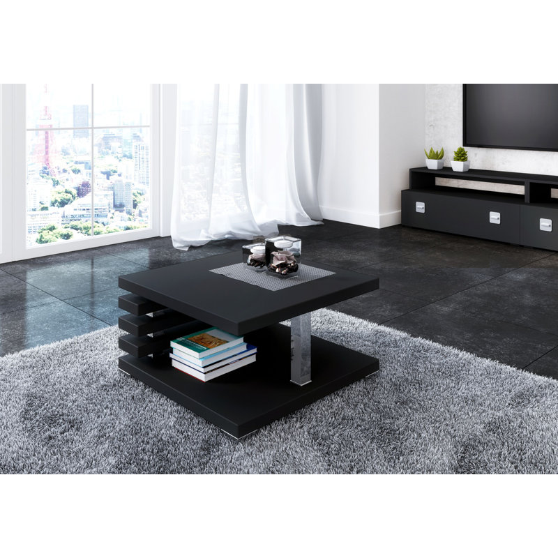 Coffee Table Johnstown in Geometric Design, Black