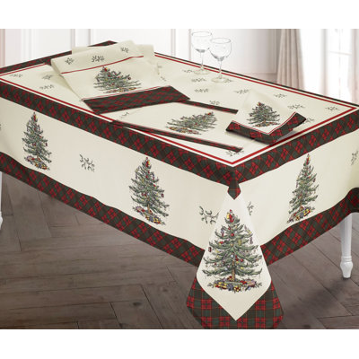 Christmas Tree Floral Tablecloth
