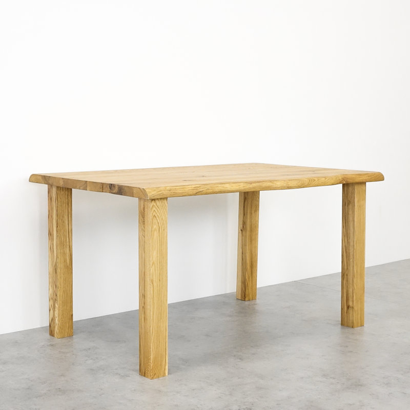 Robyn Oak Solid Wood Dining Table, H75 x L120 x W90cm, Natural Wood
