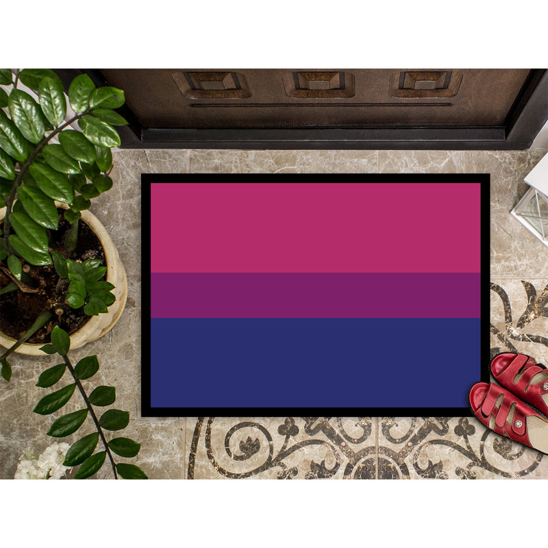 Tapis de porte USA Gay Pride, l 24 po x L 36 po, Fierté bisexuelle