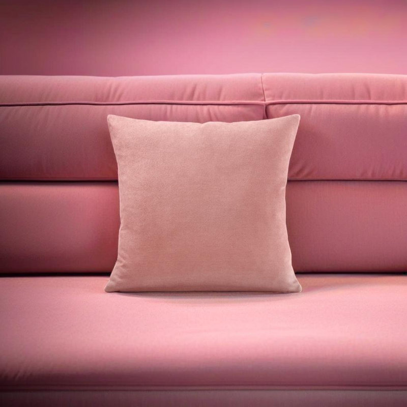 Velvet Feel Chenille Scatter Cushion Cover, 45 cm x 45 cm, Blush