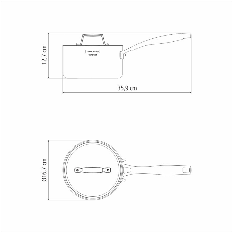 Grano 3-PLY Stainless Steel Saucepan, 16cm