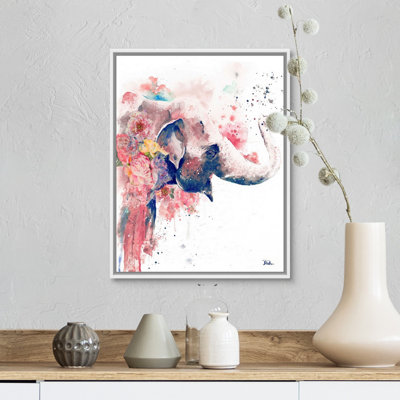 " Floral Water Elephant " by Patricia Pinto Painting Print