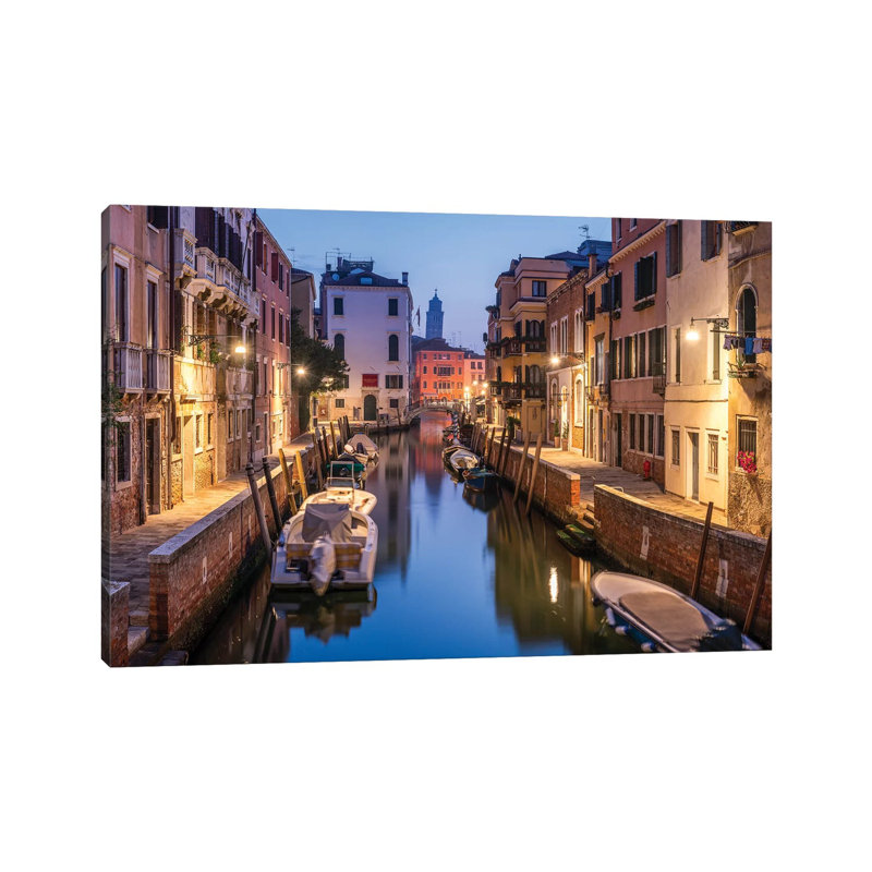 Romantic Canal In Venice, Italy by Jan Becke - Wrapped Canvas Gallery-Wrapped Canvas Giclée, 101.6 cm H x 66.04 cm W
