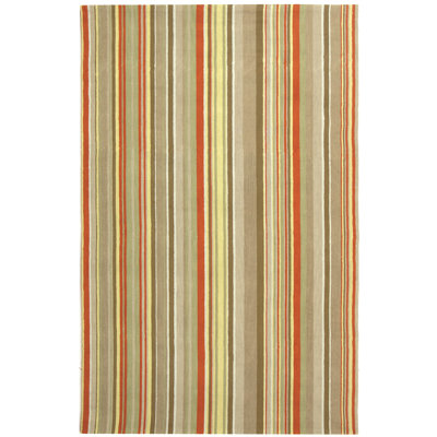 Atilia Hand Hooked Cotton Pile Striped Rug