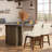 Upholstered Bar Stools With Padded Seat And Solid Wood Base (Set Of 2)-1439379100