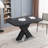 Hine Modern Dining Table, Extendable Dining Table, Faux Marble Table Top, Extension Table Top-648737000-648737003