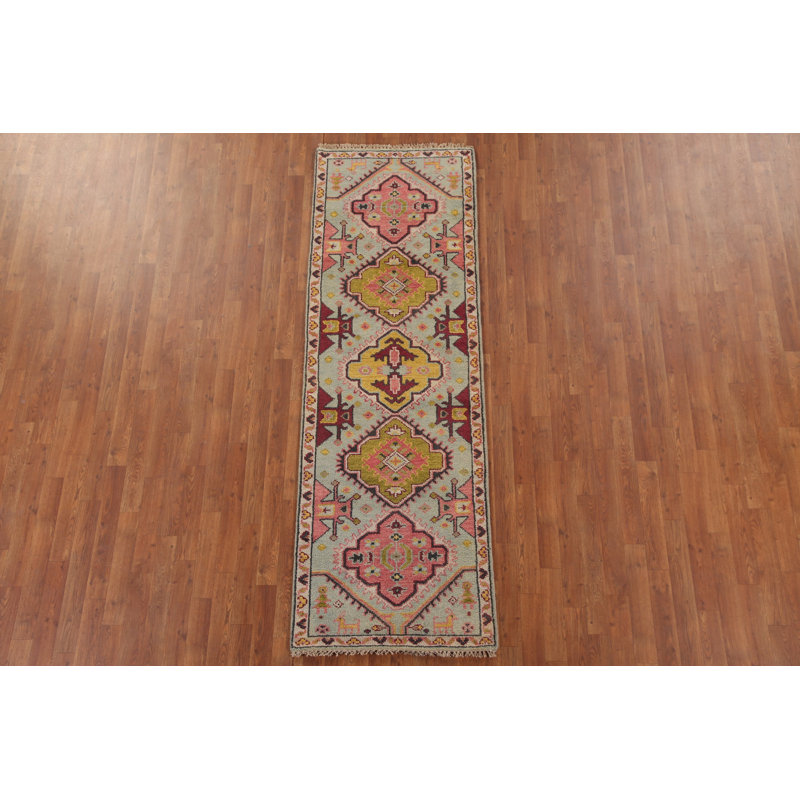 Tapis vert traditionnel vert 3 x 8