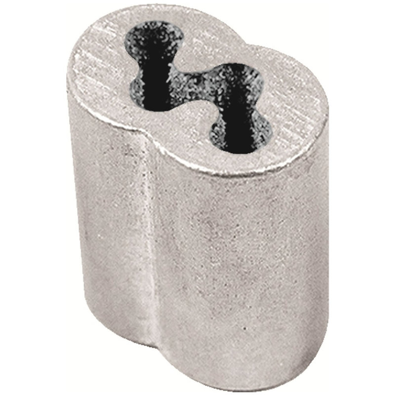 5.5'' H x 3.5'' W Silver Metal Crimp Sleeves