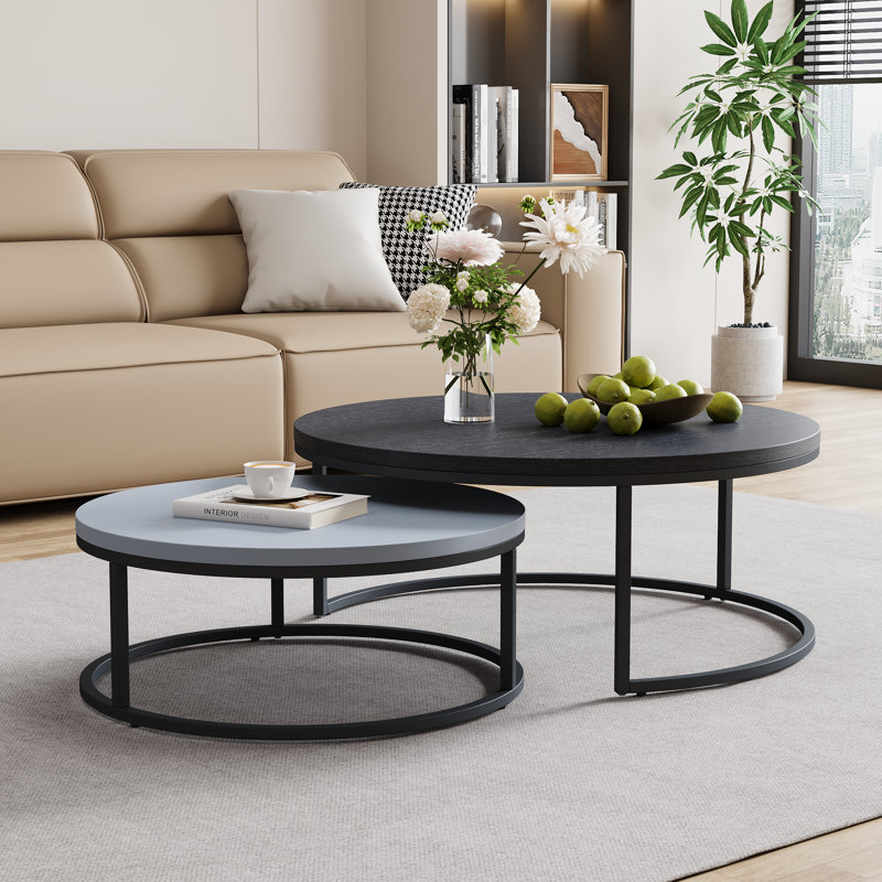 Table basse ronde, Gris