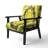 Green Kiwi Seeds And Inside Pattern - Upholstered Contemporary Accent Arm Chair