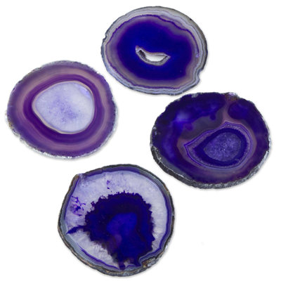 Ensemble de 4 sous-verres à gouttes d’eau agate