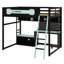 Wood Loft Bed With Desk-628921769