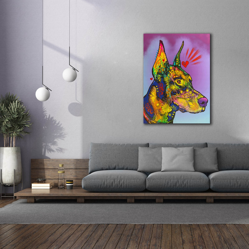 «At A Glance» par Dean Russo, art mural sur toile, H 54 po x l 40 po x P 1,5 po