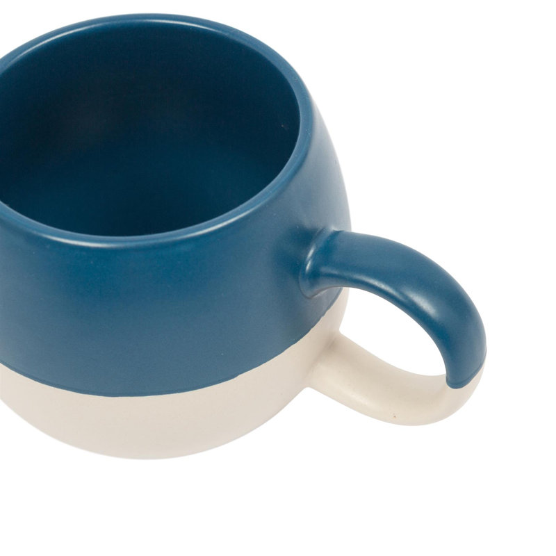 Nicola Spring - Dipped Stoneware Sphere Mugs, Navy