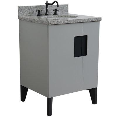 25'' Single Bathroom Vanity with Granite Top