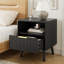 Fluted Nightstands Set Of 2, With Curved Profile Design, End Table W/Storage, Bedside Table For Bedroom, Living Room-364645895-342602084