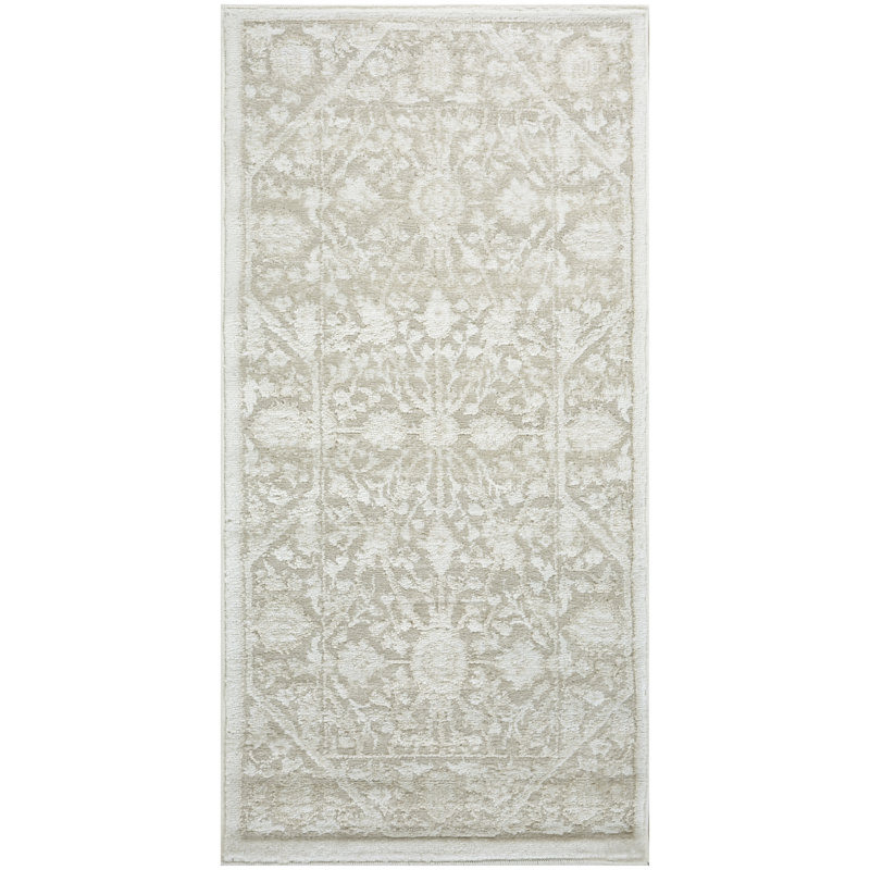 Lafever 2' x 4' Ivory Beige Vintage Indoor Rug, Runner 2' x 4'