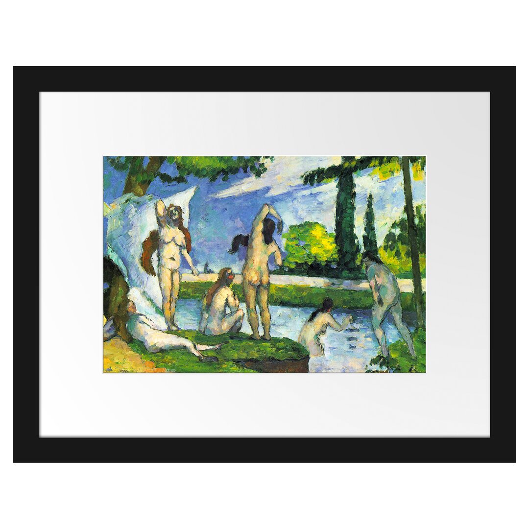 Gerahmter Kunstdruck The Bathers von Paul Cezanne