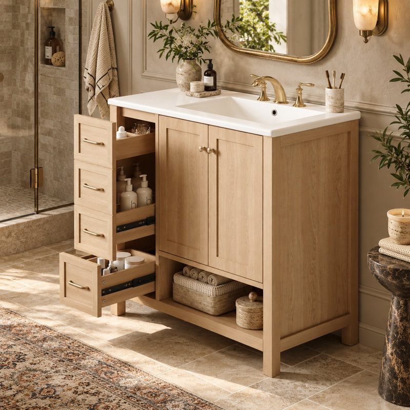 Meuble-lavabo 36 po avec lavabo en céramique
