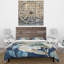 Indigold Watercolor Flower I - Ensemble de housse de couette Farmhouse - Microfibre de polyester-2055885442