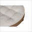 Repose-pieds capitonné surdimensionné avec rangement à 2 niveaux surdimensionné en lin et polyester gris clair pour salon Repose-pieds | Structure en bois | Noyer brun-1881609480