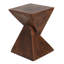 Table d'appoint contemporaine brun foncé, 12,5 po x 18 po, finition résistante aux égratignures, ajout de bureau P, P, accent de patio lisse