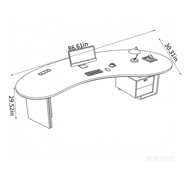 Table de conférence Creative, H 29,52 po x L 86,61 po x l 30,31 po