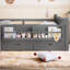 Twin Size Floor Bed with Storage Bookcases and Drawers-133599424-133599420