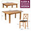 Camberley Oak Butterfly Extending Dining Table With Oak Chairs, Charcoal Grey Fabric Seat-130671858