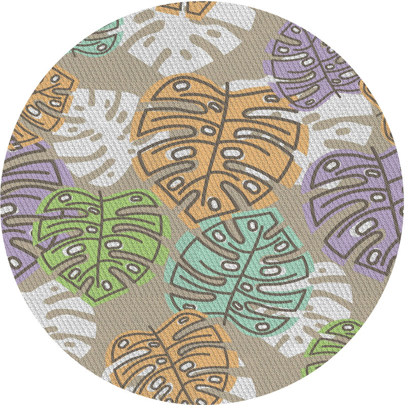 Crespin Floral Indoor Rug, Round 6'