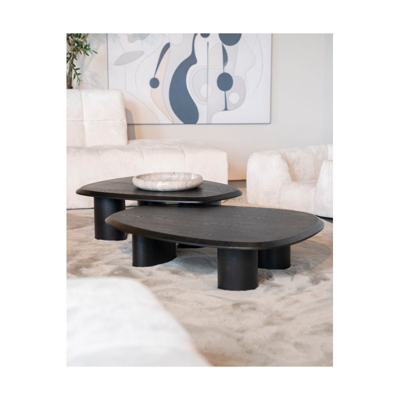 Solid Wood Coffee Table, 13" H x 38" L x 31" W 