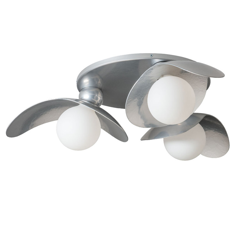 Yoki 3-Light Semi-Flush - Natural Iron, Soft Gold