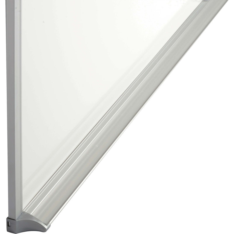 Magnetic Porcelain Whiteboard with Silver Aluminum Frame, 48" x 36"