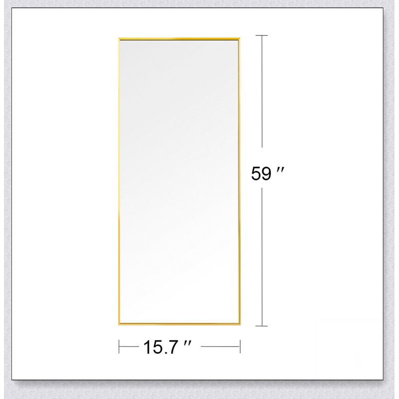 Miroir pleine grandeur suspendu au sol ou suspendu, miroir de chambre à coucher