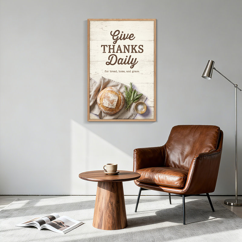 Ensemble de 1 tableau sur toile Bread Home, H 40 po x l 28 po, Natural