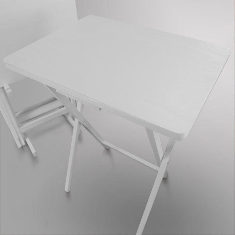 Table-plateau pour télévision avec socle Mischa, blanc