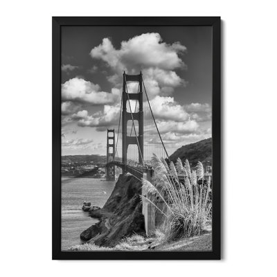 San Francisco Golden Gate Bridge - Affiches encadrées monochromes de qualité supérieure