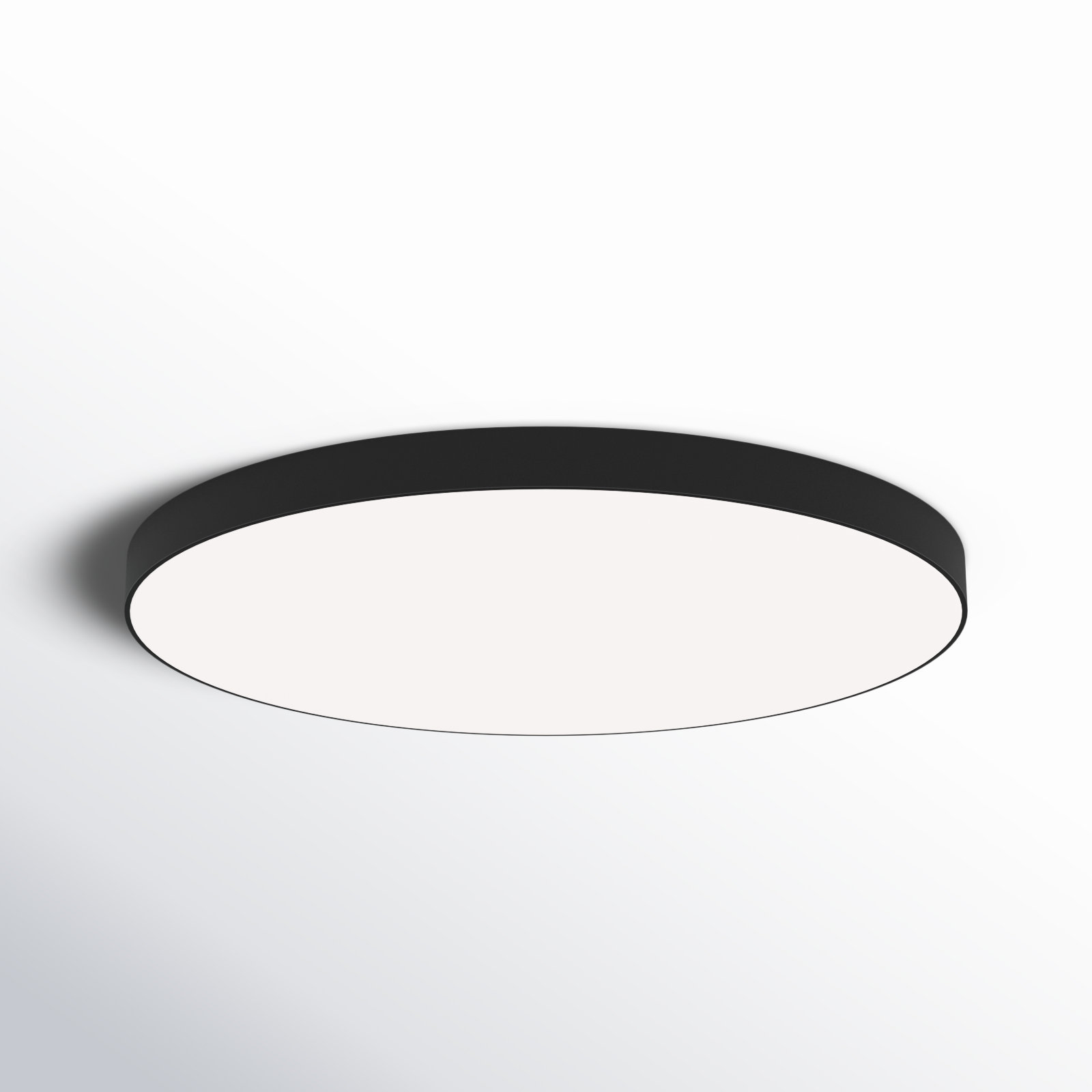 Warrenton Single Light Acrylic LED Flush Mount, 0.75" H 11" W x 11" D, Black