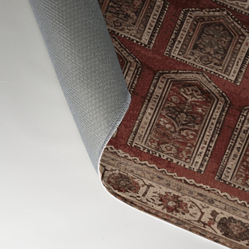 Tapis d'intérieur et d'extérieur noir Persian, Rectangle 5 pi x 7 pi